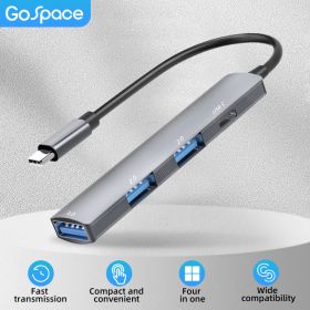 4 Port USB A Hub Adapter For Laptop Usb 3.0 Type C 5gbps; Suitable For Windows PC; Mac; Printer; Mobile HDD