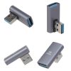 90 Degree USB to USB Adapter Right Angle USB 3.0 Male to USB Female for Laptop