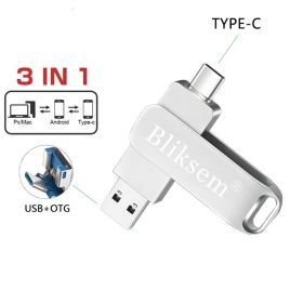 Pen Drive 64GB OTG Type C USB 2.0 Flash Drive External Memory Stick for SmartPhone MacBook Tablet