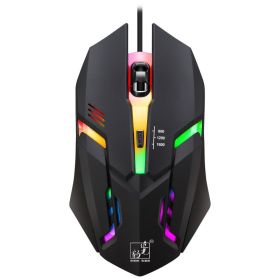 K2 Mouse USB Wired Photoelectric LED Luminous with Aggravate Block Game Competitive Computer Office Lol Mobile Game Mouse