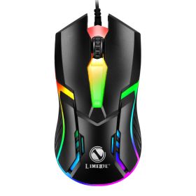 1200DPI USB Wired Gaming Mouse Optical Computer Mouse for PC Laptop 3 Keys Ergonomic Mice Led Light Night Glow Mechanical Mouse