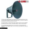 5 Core Outdoor PA Paging Horn Loud Speaker 16 Inch PA Speaker Weatherproof with mounting Bracket RH 16