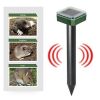 4 pcs Solar Powered Repellent Ultrasonic Outdoor Lawn Garden Snake Rodent Repeller; mouse repeller