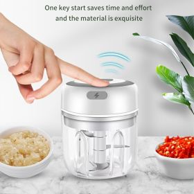 Mini Electric Garlic Masher; Wireless Electric Garlic Beater; Garlic Puller; Garlic Masher; Garlic Press; Household Garlic Masher (Color: White)