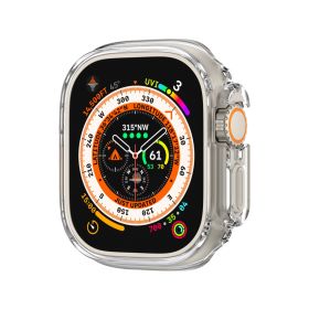 Soft TPU Shockproof Ultra-Thin Anti-Scratch Frame Compatible With Apple Watch Ultra 49mm[NO Screen Protector] (Color: Rose Powder-49MM)