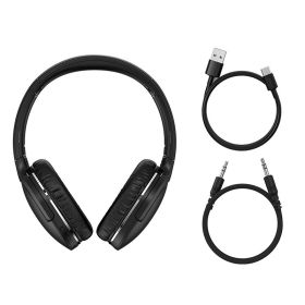 Baseus D02 Pro Wireless Headphones Sport Bluetooth 5.3 Earphone Handsfree Headset Ear Buds Head Phone Earbuds For iPhone Xiaomi (Color: Black)