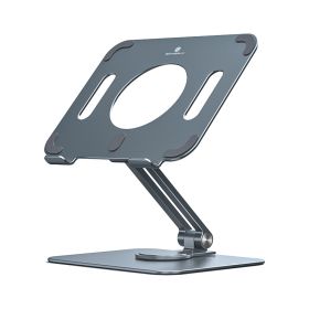 Adjustable Aluminum Alloy Tablet/Laptop Cooling Bracket Stand; Desk Riser; 360 Rotation Multi-Angle/Height For Computer Accessories (Color: Gray)