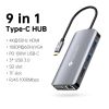 12 in 1 Triple Display USB C HUB Type C to 2 HDMI VGA Multi USB 3.0 Splitter PD100W Charging SD/TF Reader RJ5 Ethernet Adapter