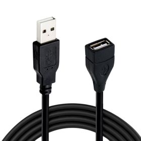 USB 2.0 Cable Extension Cable 0.6m/1m/1.5m Wire Data Transmission Line Superhighspeed Data Extension Cable For Display Projector (Color: Black)