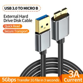 Inasmile USB C 3.0 Cable Type-C to USB 3.0 Micro B Cable Connector 5Gbps External Hard Drive Disk Cable for Hard Drive Compute (Color: USB-MB Alloy wire)