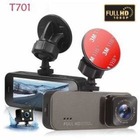 T701 Full 1080P Dash Cam DVR Dash Camera Car Video Recorder DVR Camera Dashcam 140° Wide Angle Loop Recording Night Vision G-Sensor built in 32GB (Color: Black)