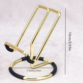 Simple Elegent Iron Plating Cell Phone Stand Holder Cradle For Office Desk (Color: GOLD)