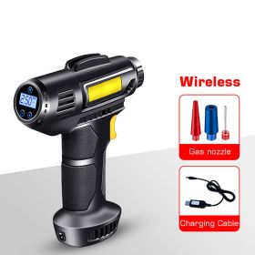 120W Portable Car Air Compressor; Wired/Wireless Handheld Car Inflatable Pump Electric; Automobiles Tire Inflator With LED Light For Car (Style: Wireless)