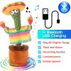 Bluetooth Dancing Cactus Repeat What You Said Usb Charging Voice Record Toy Speaker Talking Plushie Stuffed Toys for Kids Gift