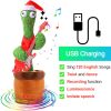 Bluetooth Dancing Cactus Repeat What You Said Usb Charging Voice Record Toy Speaker Talking Plushie Stuffed Toys for Kids Gift