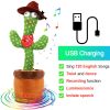 Bluetooth Dancing Cactus Repeat What You Said Usb Charging Voice Record Toy Speaker Talking Plushie Stuffed Toys for Kids Gift