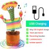 Bluetooth Dancing Cactus Repeat What You Said Usb Charging Voice Record Toy Speaker Talking Plushie Stuffed Toys for Kids Gift