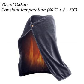 USB Winter Cold Protection Body Warm Shawl Warmer Heated Electric Heated Plush Blanket Flannel Heated Shawl Outdoor Office Home (Color: constant temperature)