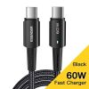 Essager PD100W 60W Type C C to C Cable Fast Charge Mobile Cell Phone Charging Cord Wire For Xiaomi Samsung Huawei Macbook iPad