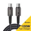 Essager PD100W 60W Type C C to C Cable Fast Charge Mobile Cell Phone Charging Cord Wire For Xiaomi Samsung Huawei Macbook iPad