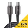 Essager PD100W 60W Type C C to C Cable Fast Charge Mobile Cell Phone Charging Cord Wire For Xiaomi Samsung Huawei Macbook iPad