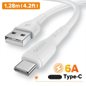 QOOVI 6A USB Type C Cable 66W Fast Charging for Huawei P40 Mate 30 Honor USB-C Phone Charger Type-C Data Cord For Xiaomi Samsung (Color: For Type C Cable)