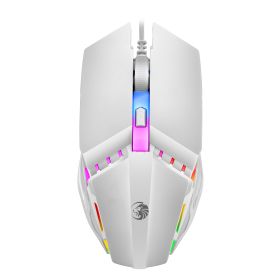 F11 New office mouse usb wired gaming mouse for computer Sport Flexible price office wired usb mouse (Color: White)