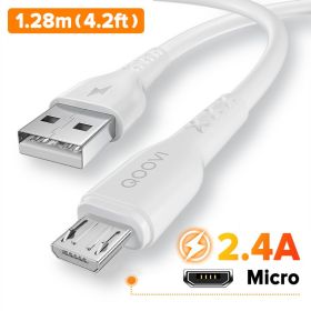 QOOVI 6A USB Type C Cable 66W Fast Charging for Huawei P40 Mate 30 Honor USB-C Phone Charger Type-C Data Cord For Xiaomi Samsung (Color: For Micro Cable)