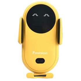 10W Car Wireless Charger Car Phone Holder for iPhone 12 12ProMax 11 11Pro X XR XSMAX 8 7 Plus Intelligent Infrared Phone Holder (Color: Yellow)