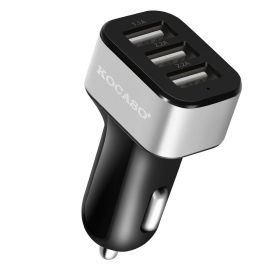 USB Car Charger 30W 5.5A 3 USB Port Cigarette Lighter Charger Adapter (Color: Silver)