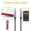 3.5mm male to male nylon braided audio cable AUX car phone computer car audio headphone connecting cable audio cable