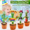 Bluetooth Dancing Cactus Repeat What You Said Usb Charging Voice Record Toy Speaker Talking Plushie Stuffed Toys for Kids Gift