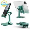 Three Sections Foldable Desk Mobile Phone Holder For iPhone iPad Tablet Flexible Table Desktop Adjustable Cell Smartphone Stand