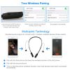 Wireless Neckband Headphones V4.2 Sweat-proof Sport Headsets Earbuds In-Ear Magnetic Neckbands Stereo Earphone