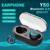 Y50 Bluetooth Earphone Outdoor Sports Wireless Headset 5.0 With Charging Bin Power Display Touch Control Headphone Earbuds