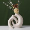 2Pcs Nordic Ceramic Vase Snuggle Set White Matte Creative Vase INS Flower Pot Living Room Home Offical Desktop Decor Accessories