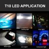 1xNewest W5W Led T10 Car Light COB Glass 6000K White Auto Automobiles License Plate Lamp Dome Light Reading DRL Bulb Style 12V