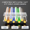 ZoeRax RJ45 Cat8 Cat7 &amp; Cat6A Pass Through connectors 8P8C 50UM Gold Plated Shielded FTP/STP | RJ45 Network Modular Plug - 1.5mm