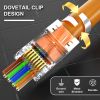 ZoeRax RJ45 Cat8 Cat7 &amp; Cat6A Pass Through connectors 8P8C 50UM Gold Plated Shielded FTP/STP | RJ45 Network Modular Plug - 1.5mm