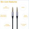 3.5mm male to male nylon braided audio cable AUX car phone computer car audio headphone connecting cable audio cable