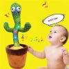 Dancing Cactus Toy Repeat What You Said 60/120 Songs Bluetooth Cactus Twisting The Body With Music Plant Kids Plush Stuffed Toys