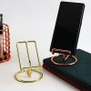 Simple Elegent Iron Plating Cell Phone Stand Holder Cradle For Office Desk