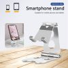 Cell Phone Stand; Adjustable Angle Metal Smartphone Stand; Desktop Phone Holder For All Phones And Tablets