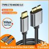 Inasmile USB C 3.0 Cable Type-C to USB 3.0 Micro B Cable Connector 5Gbps External Hard Drive Disk Cable for Hard Drive Compute