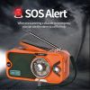 3600mAh Emergency Crank &NOAA Weather Radio; Hand Crank/Solar/USB Charging; Portable Radio With (AM FM /WB); Radio With Other Function For BT Speaker