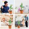 Dancing Cactus Toy Repeat What You Said 60/120 Songs Bluetooth Cactus Twisting The Body With Music Plant Kids Plush Stuffed Toys